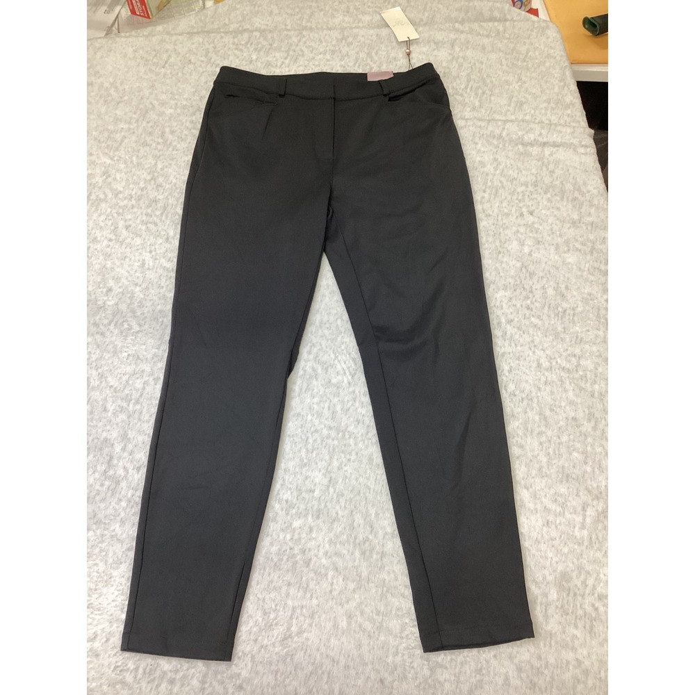 CALIA Golf Womens On Course Pant Pure Black Full Length WCG15006 Size 8 NWT
